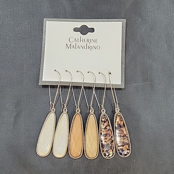 BRAND NEW CATHERINE MALANDRINO DANGLING DROP WOMEN"S EARRINGS - Picture 11 of 15